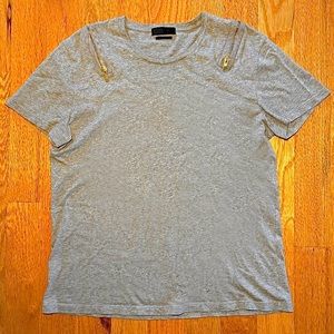 Alexander McQueen Runway Gold Zipper Tshirt